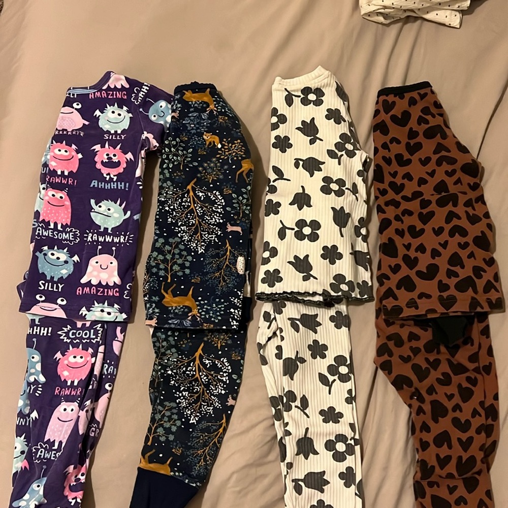 Girls pajamas size 2T and 24 months.